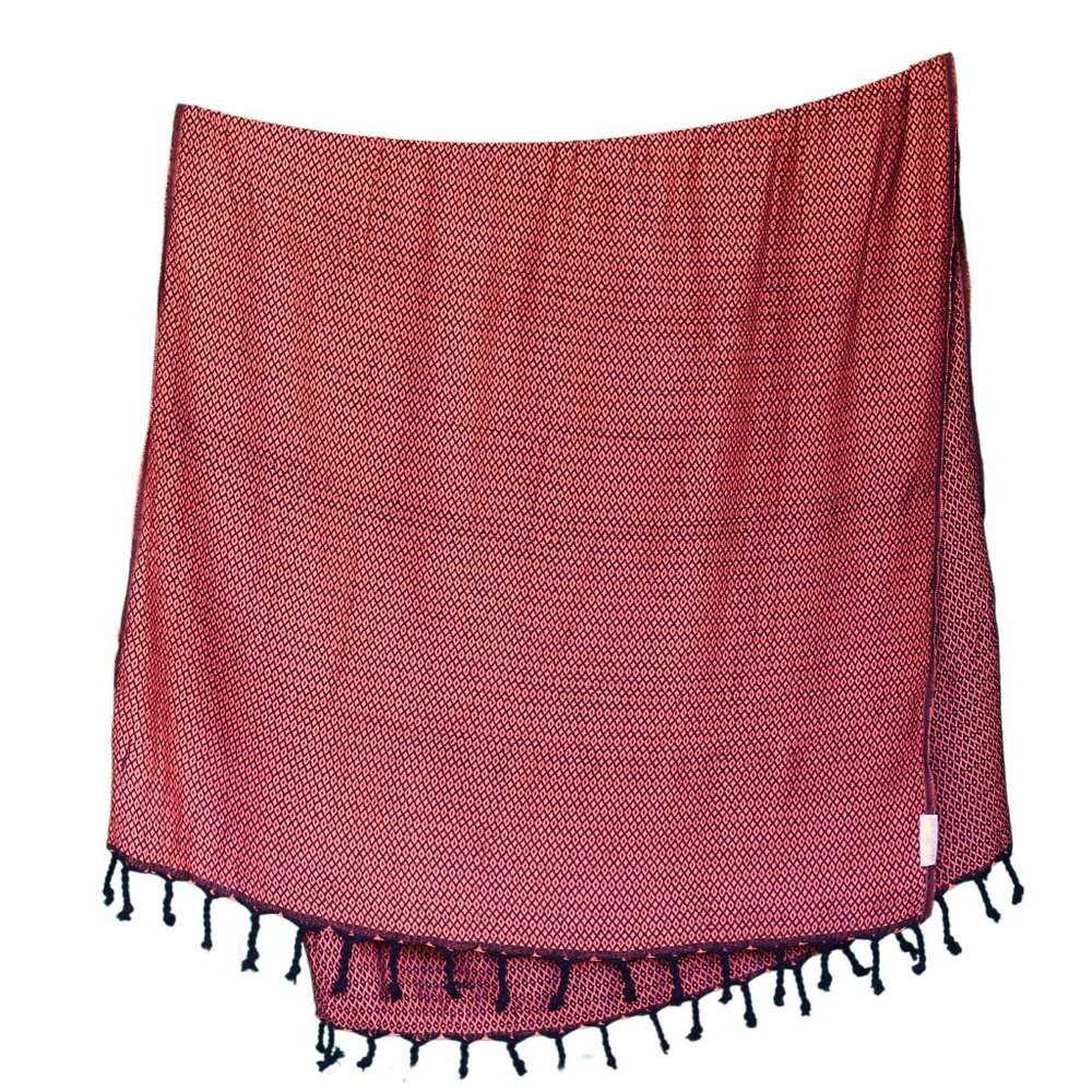 Salt Rag Beach Towel - "Orange Barnacle Rag" [Sand Free Turkish Beach Towel] - Picture 4 of 6